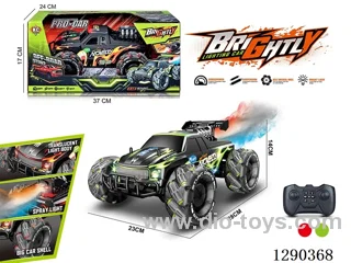 2.4G 4WD RC stunt car with spray included battery