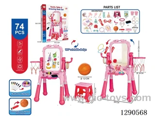 Vertical writing board/Dressing Table 4 in 1