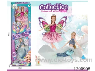 11.5-inch, 11-joint, Butterfly Fairy + Mermaid Princess