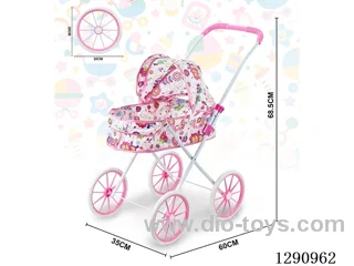 Medium-Sized Wheeled Metal Stroller