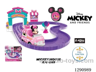 Minnie Mouse Ice Cream 2.4G RC Car Track Set (Not Included Batteries)
