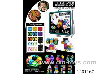 Light-Up, Glow-in-the-Dark Rotating Building Blocks, 14PCS