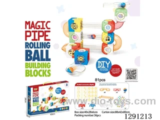 Square and Round Pipe Building Blocks 81PCS