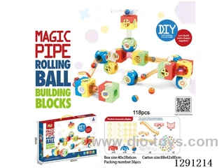 Square and Round Pipe Building Blocks 118PCS