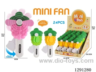Small Hand-Press Fans, 24PCS, 3 colors