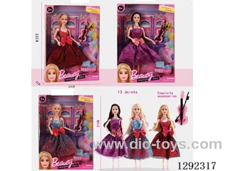 11-inch Solid-Body Articulated Barbie set 3 mixed