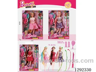 11-inch 11-Joint Solid-Body Barbie set 3 mixed