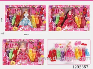 11 inch Solid-Body Barbie set 3 mixed