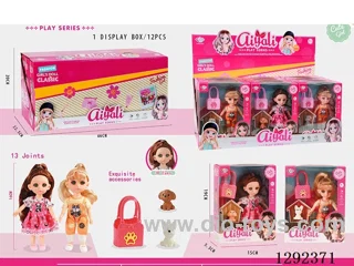 6-Inch 13-Joint Solid-Body Doll Set12PCS