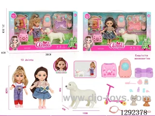 6 inch Articulated doll set 2 mixed