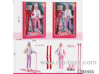 11-inch 11-Joint Solid-Body Doll Set, 2 Mixed