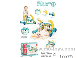 2-in-1 Walker and Pedal Piano (Green)
