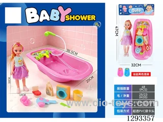 Bathtub + 14 inch Barbie set