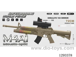 M4A1 B/O Gun with Train Head 16x Scope W L/M (Desert Colour)