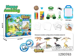 Dinosaur Writing Board Rub-On Marker Set (with Lights)