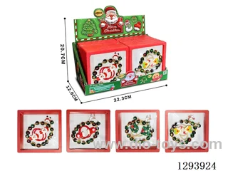 Christmas-Themed DIY Beading & Hair Tie Set, 12PCS