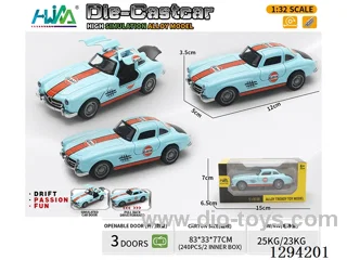 1:36 pull back alloy car