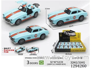 1:36 pull back alloy car 12PCS