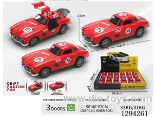 1:36 pull back alloy car 12PCS