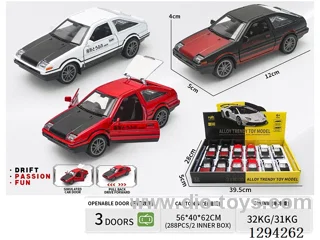 1:36 pull back alloy car 3 colors 12PCS