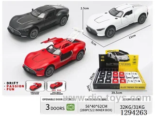 1:36 pull back alloy car 3 colors 12PCS