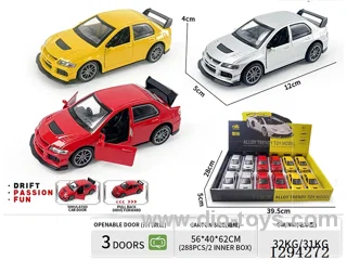 1:36 pull back alloy car 3 colors 12PCS