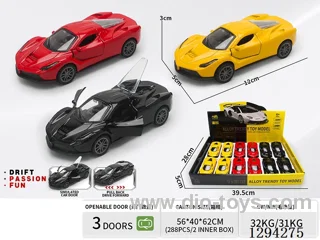 1:36 pull back alloy car 3 colors 12PCS