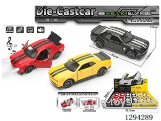 1:36 pull back alloy car 3 colors 12PCS W L/M