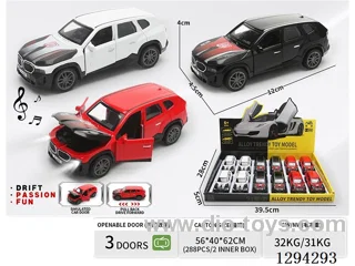 1:36 pull back alloy car 3 colors 12PCS W L/M