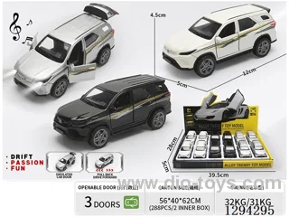 1:36 pull back alloy car 3 colors 12PCS W L/M