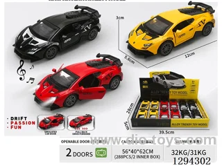 1:36 pull back alloy car 3 colors 12PCS W L/M