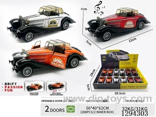 1:36 pull back alloy car 3 colors 12PCS W L/M