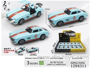1:36 pull back alloy car 12PCS W L/M