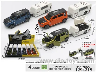 1:36 pull back alloy car 3 colors 6PCS W L/M