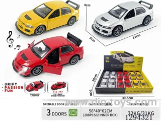 1:36 pull back alloy car 3 colors 12PCS W L/M