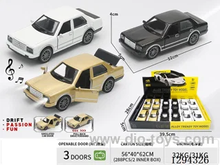 1:36 pull back alloy car 3 colors 12PCS W L/M
