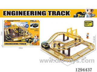Electric Construction Track Toy in color box