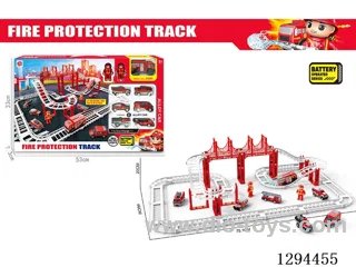 alloy electric Fire?fighting Track Toy in window box