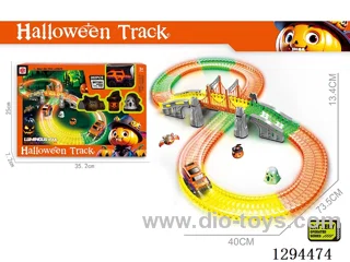 Electric Halloween Glow?in?the?Dark Track Toy in window box