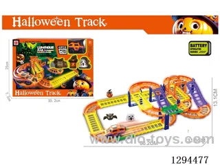 Electric Halloween Glow?in?the?Dark Track Toy in window box
