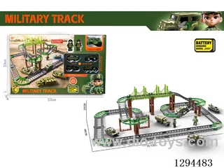 alloy electric military track toy in window box