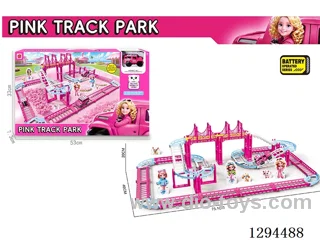 Electric Pink Track Toy in window box