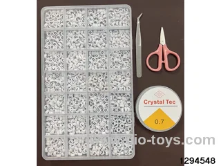 28-compartment 26-letter beaded box (Includes scissors, thread box, and clips.