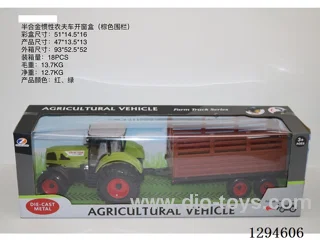 Semi-Alloy Inertia Farm Truck with Brown Fence