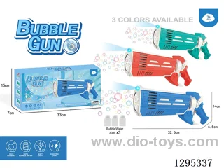 12-Hole Electric Bubble Gun with light / 30ML bubble water*3 3 colors