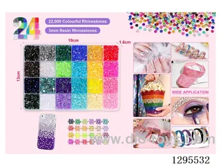 24-Compartment DIY Colored Rhinestones