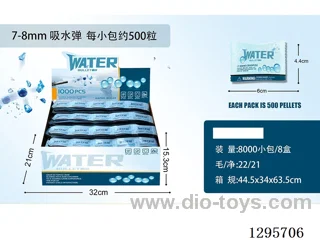 7-8MM Water-Absorbing Beads (1,000 small packets per display box)