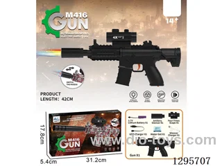 Black M416 Electric Water bullet Gun 3.7V (with Rainbow Silencer)