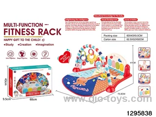 Baby piano gym play mat in window box