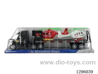 4 colors Inertia Tractor with 2 Pull Back Airplanes